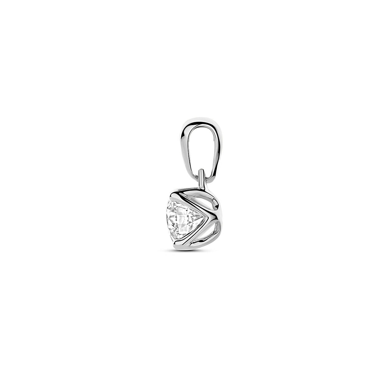 wisiorek z lab-grown diamentem 0.50ct h si 10 mm 14K białe złoto