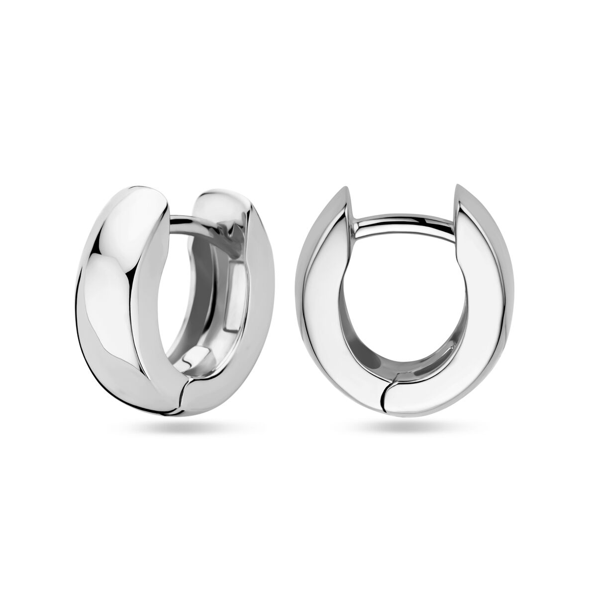kolczyki koła 13 mm srebro rodowane