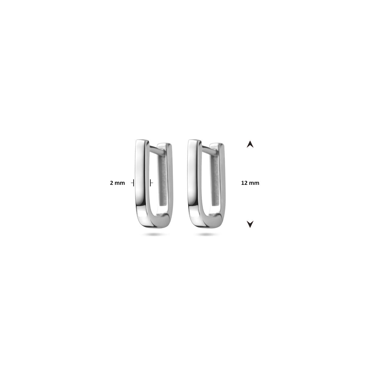 kolczyki koła 12 mm srebro rodowane