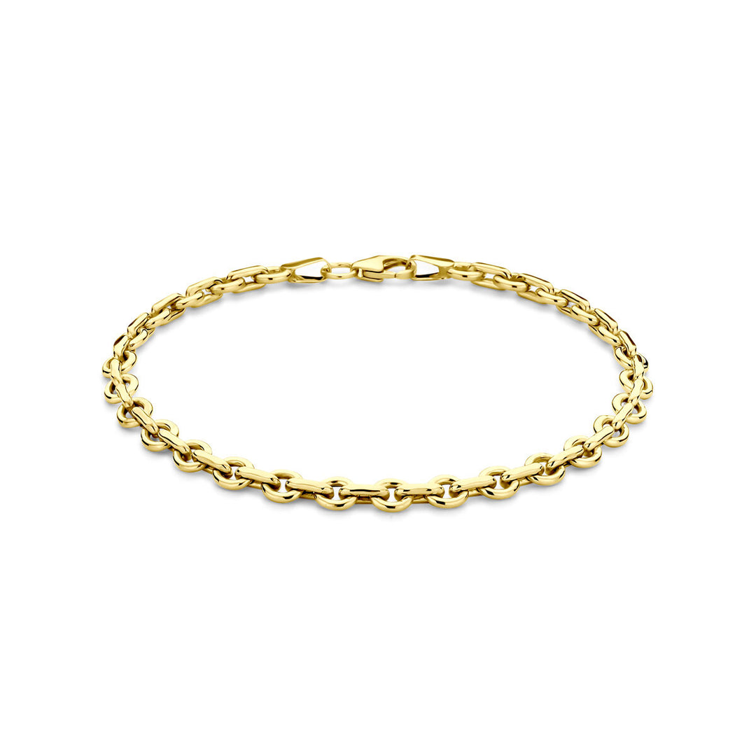 14k geelgouden dames armband met zilveren kern – verfijnde luxe in Silgold