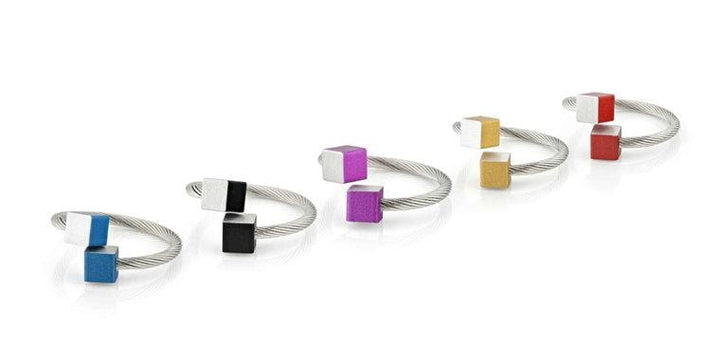 Ring Kubusjes Goudkleurig|Geel R4G