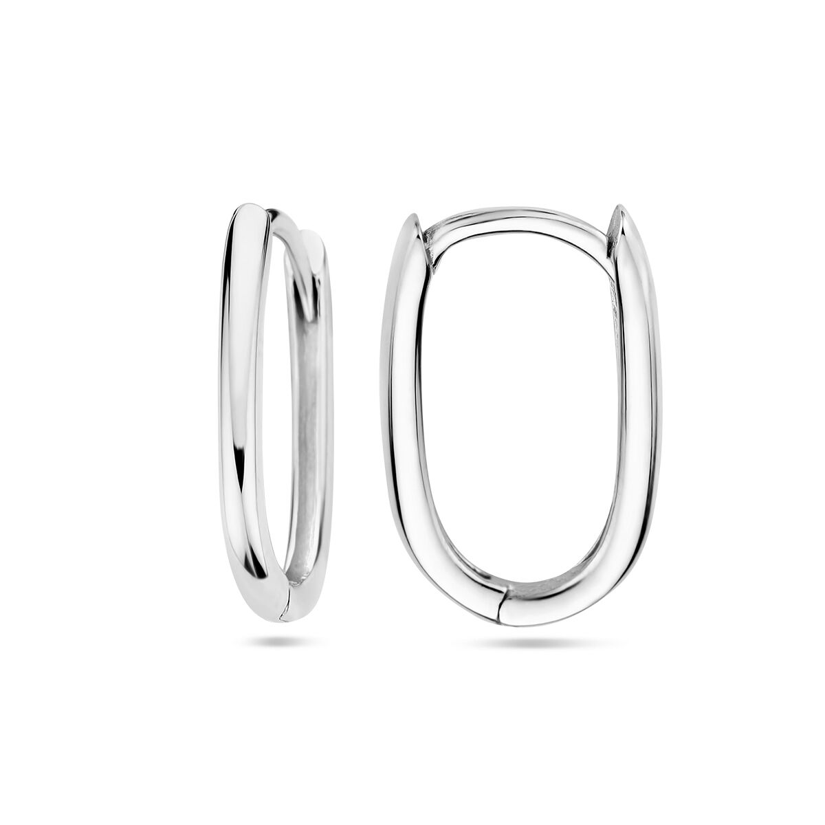 klapoorki paperclip 14K białe złoto