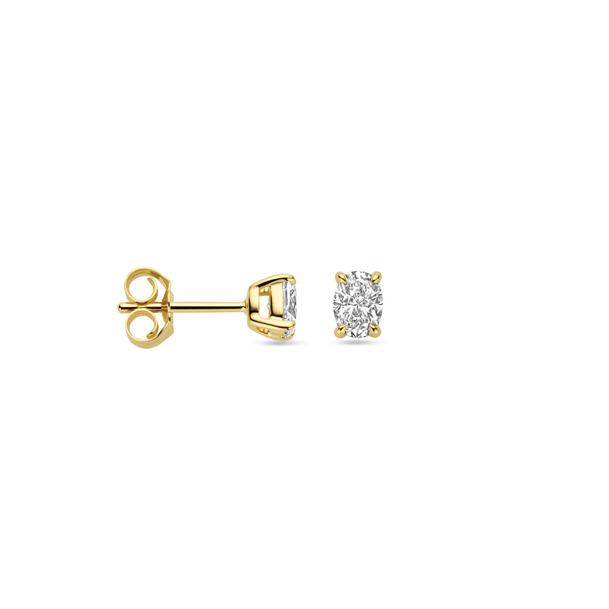kolczyki wkrętki diament lab grown 0.5ct. (2x 0.25ct) h si 14K żółte złoto