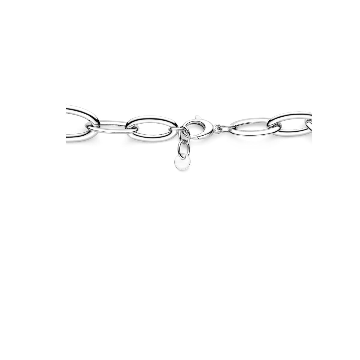 Srebrny damski naszyjnik – rodowany 925 srebro, 19 mm szerokości