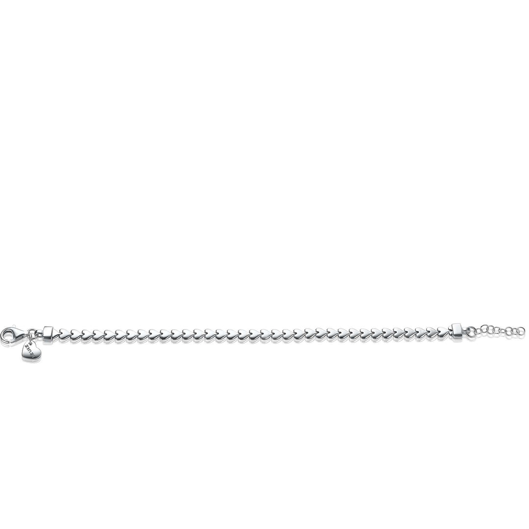 De Zinzi Armband Zilver Zia1798 heeft een delicaat zilverkleurig ontwerp met een hartbedeltje en een verstelbare sluiting, perfect voor elke gelegenheid. Merk: Zinzi.