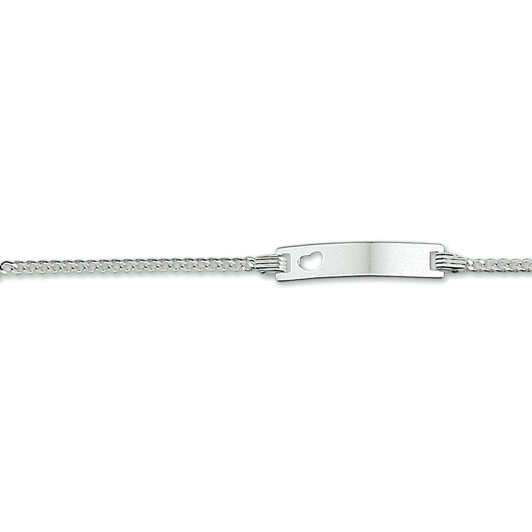 srebrna bransoletka gourmet z płytką do grawerowania o szerokości 4,2 mm, długość 9-11 cm