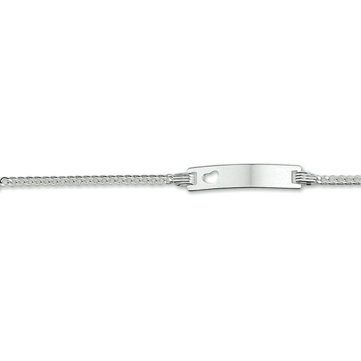 srebrna bransoletka gourmet z płytką do grawerowania o szerokości 4,2 mm, długość 9-11 cm