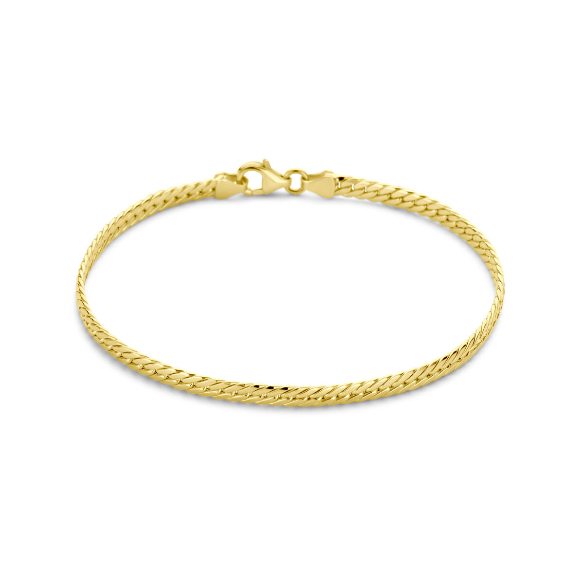 bransoletka gourmette 3,4 mm 19 cm z 14K żółtego złota