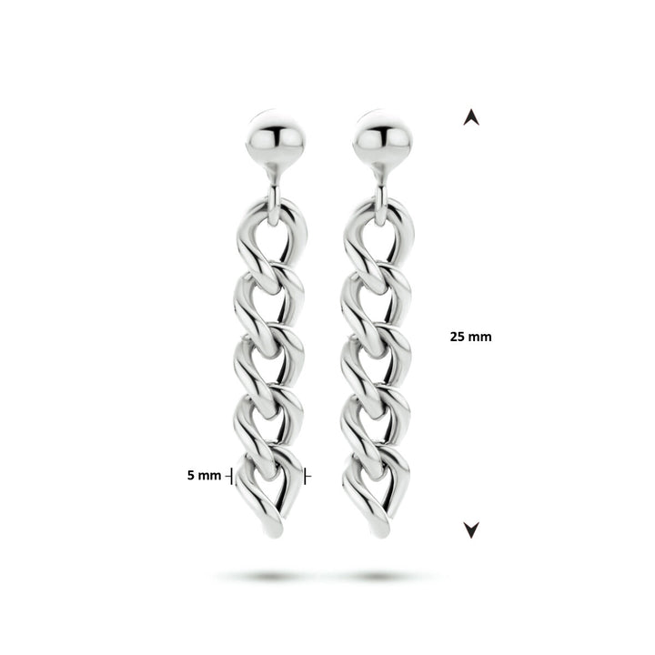 oorhangers schakel zilver gerhodineerd
