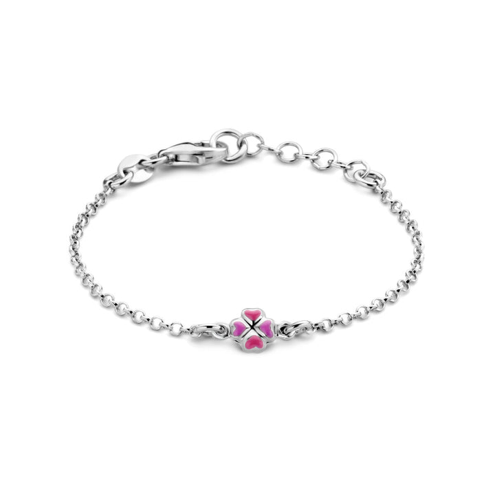 armband klaver 11 + 2 cm zilver gerhodineerd