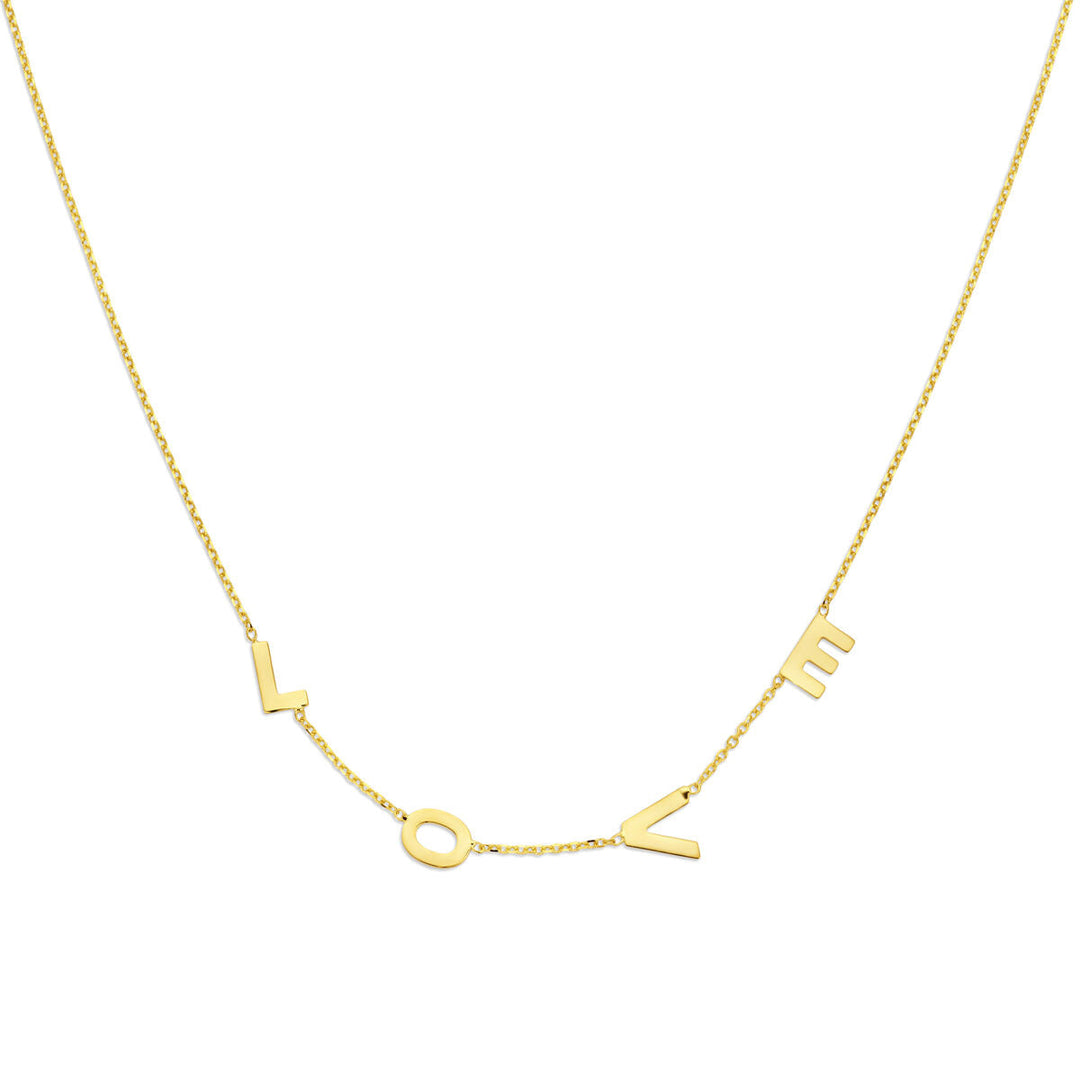 collier love 42 + 3 cm 14K geelgoud