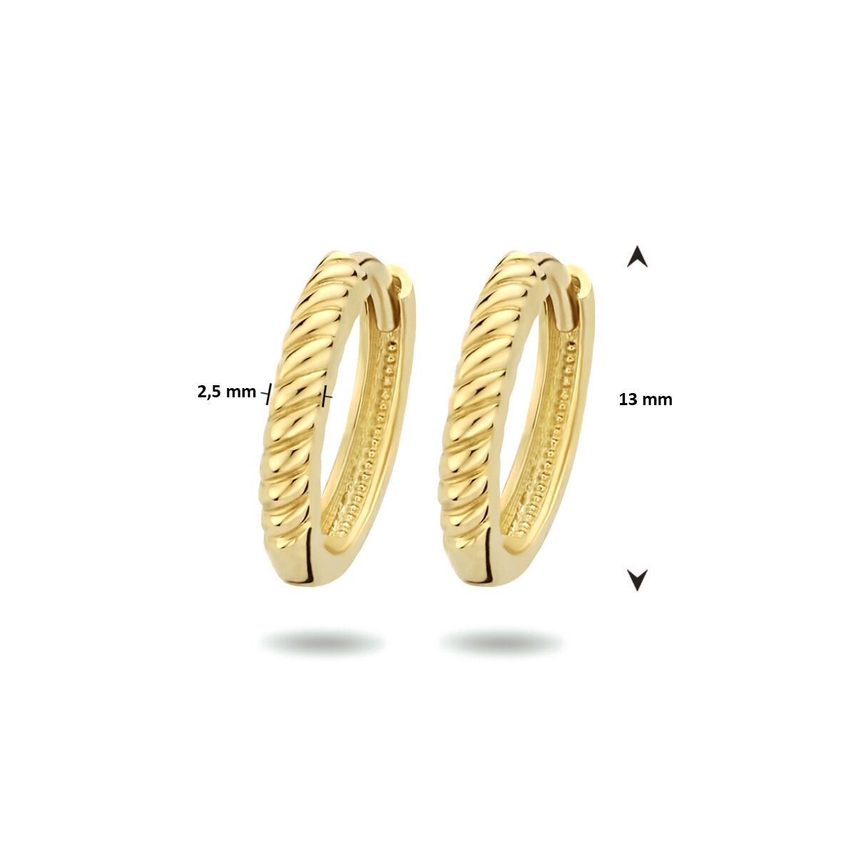 klipsy wkrętki 14K żółte złoto