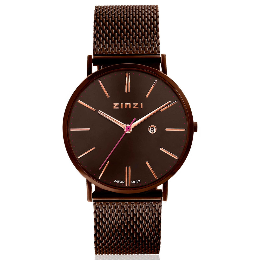 Zinzi Bruin Horloge Staal Ziw415 M