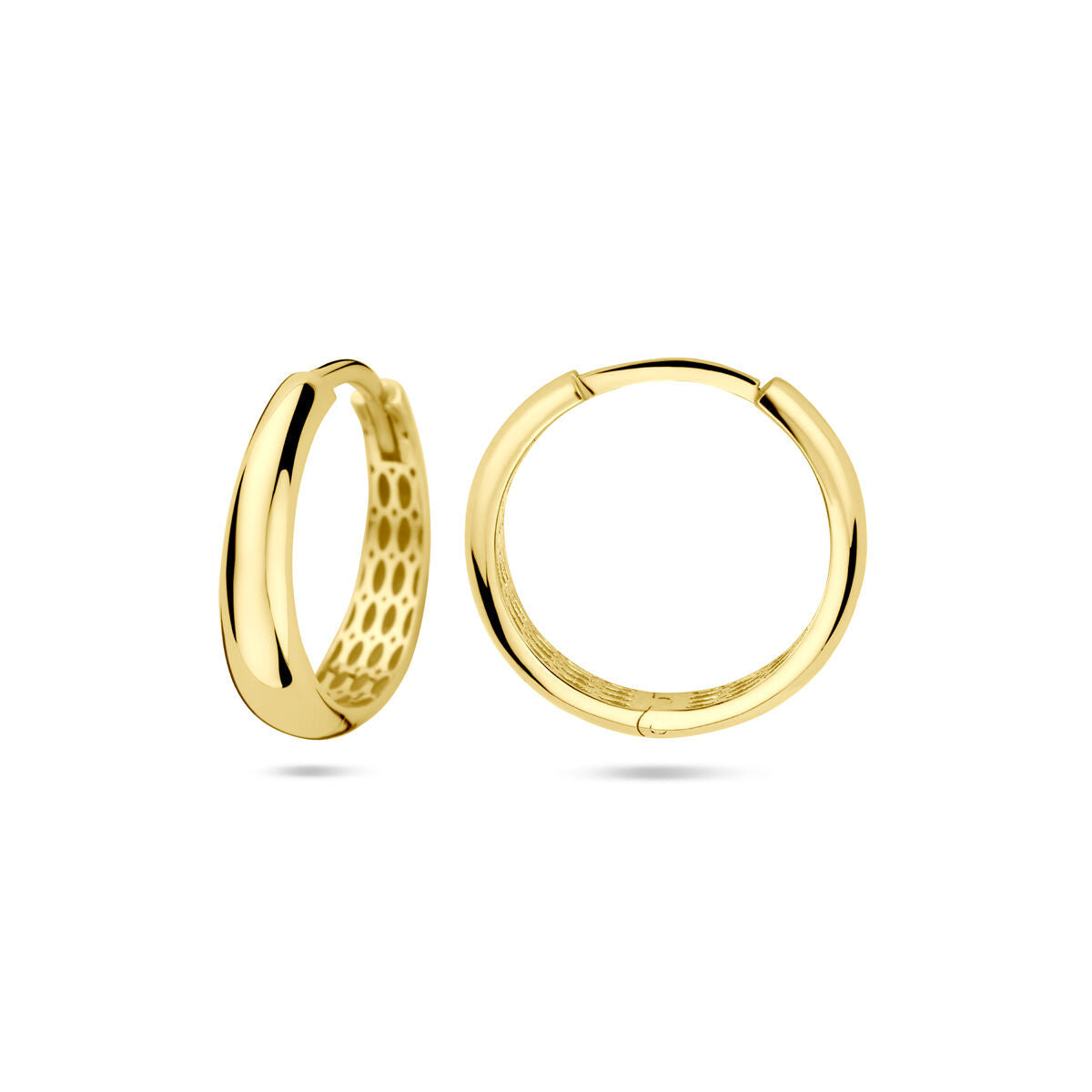 kolczyki koła 18 mm 14K żółte złoto