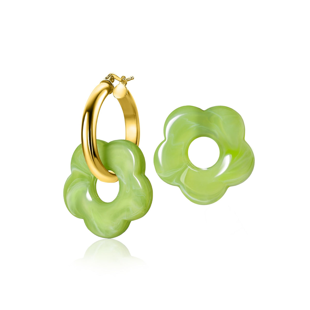Zinzi charms kwiat jasna zieleń ZICH2720G