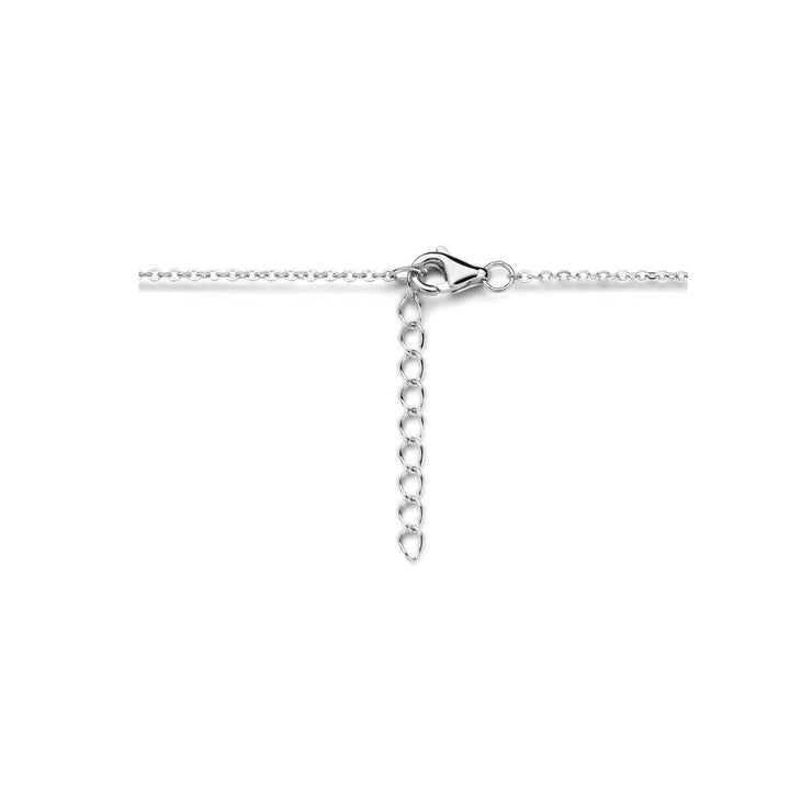 collier hart en infinity 42 + 3 cm zilver gerhodineerd
