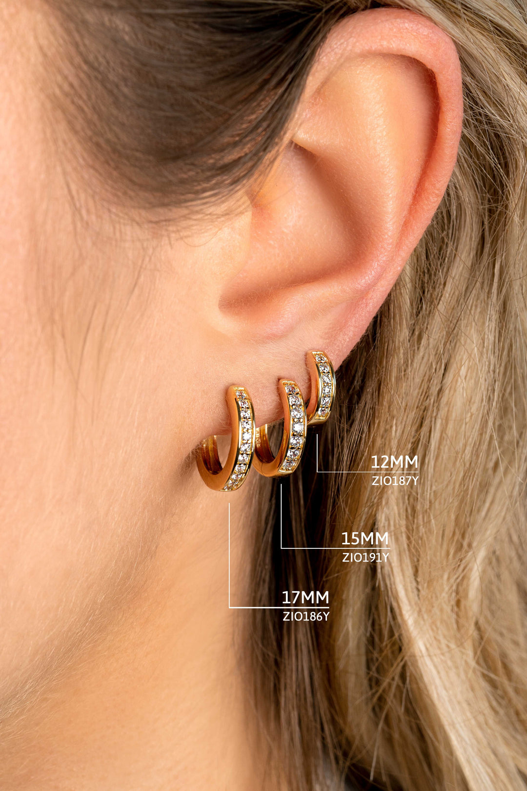 Zinzi Oorbellen Gold Plated Zio191 Y