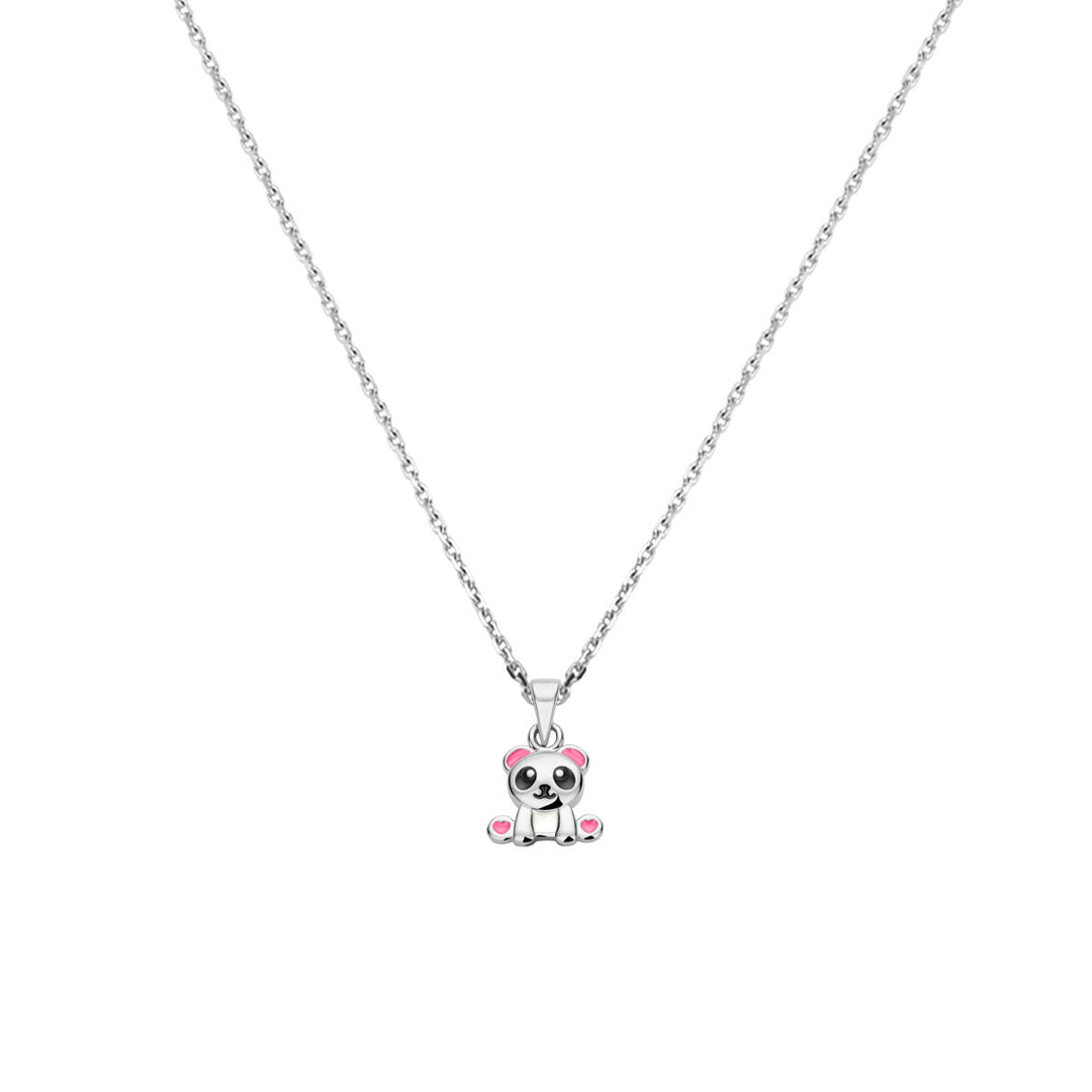 collier panda 36 + 4 cm zilver gerhodineerd