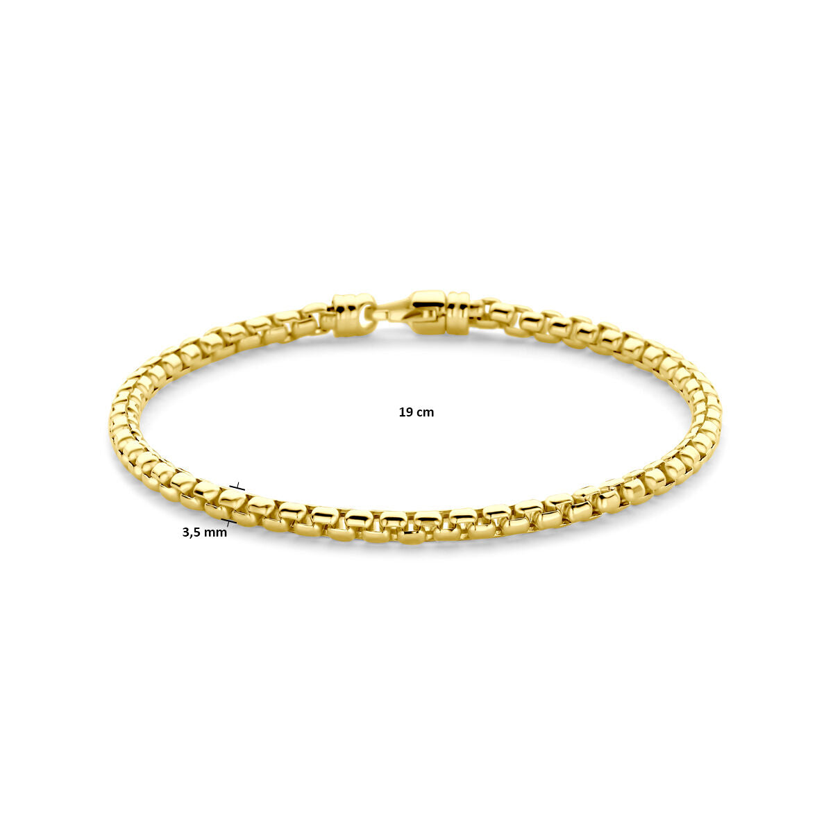 bransoletka wenecka 3,5 mm 19 cm 14K żółte złoto