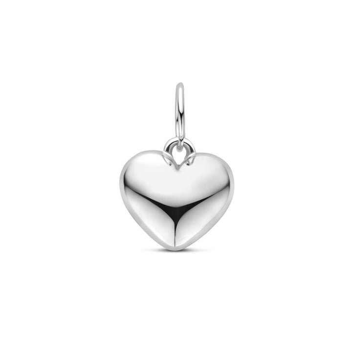 hanger hart 12,5 mm zilver gerhodineerd