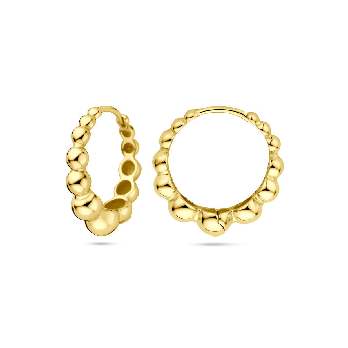 klipsy do uszu 17 mm 1 mikron srebro pozłacane (żółte)