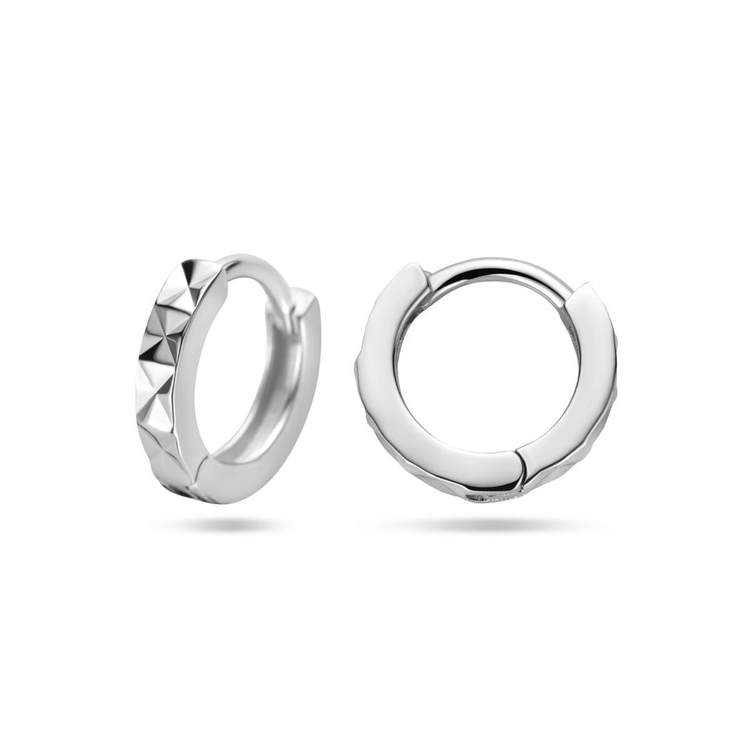 klapoorringen gediamanteerd zilver gerhodineerd