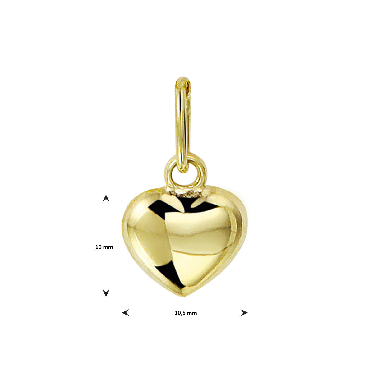 9k wisiorek serce 9 karat