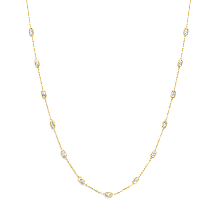 9k collier zirkonia 9K geel