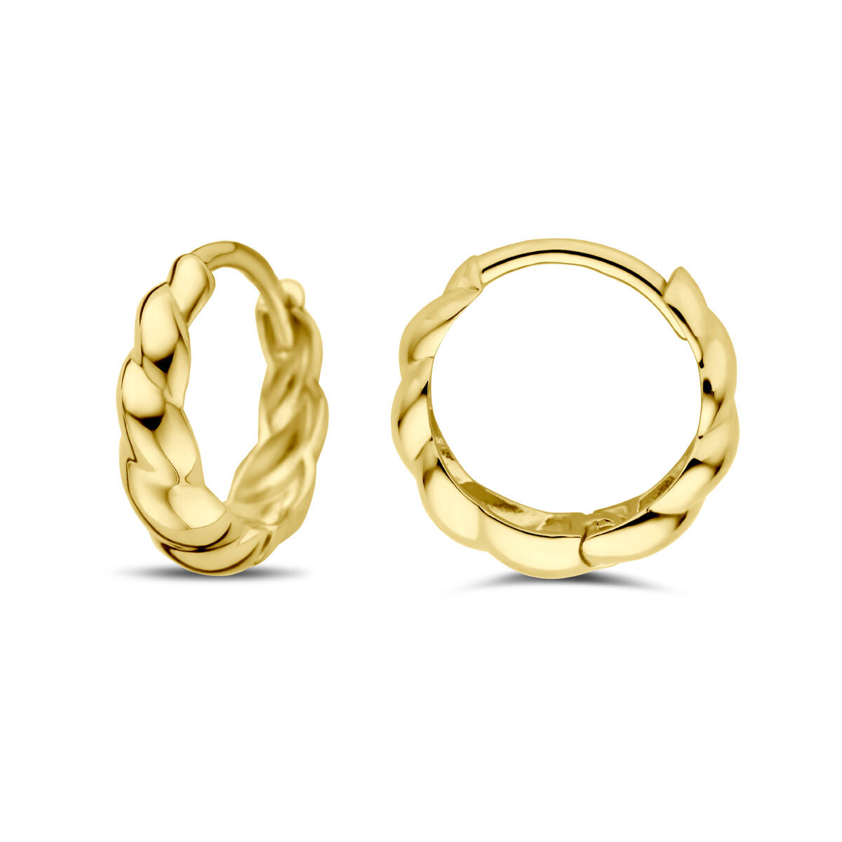 kolczyki koła 13 mm 14K żółte złoto