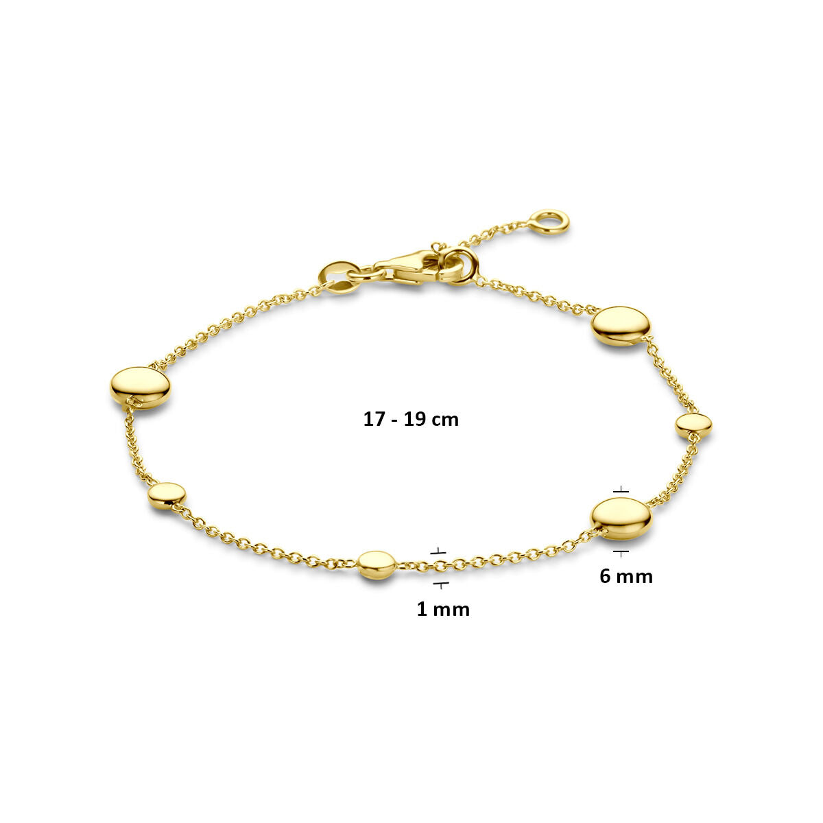 bransoletka 17 - 19 cm 14K żółte złoto