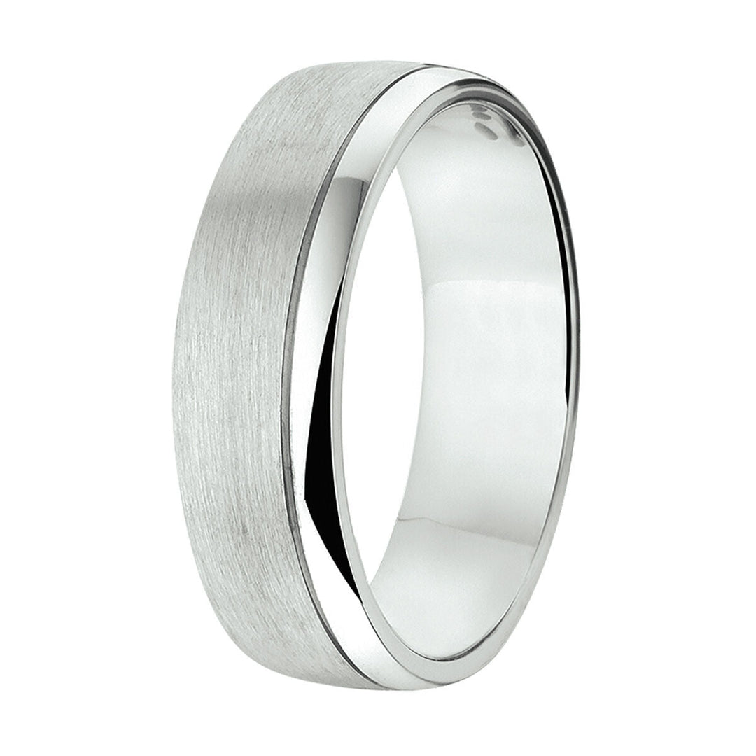 ring a206/a310/a312 - 6 mm - zonder steen zilver gerhodineerd