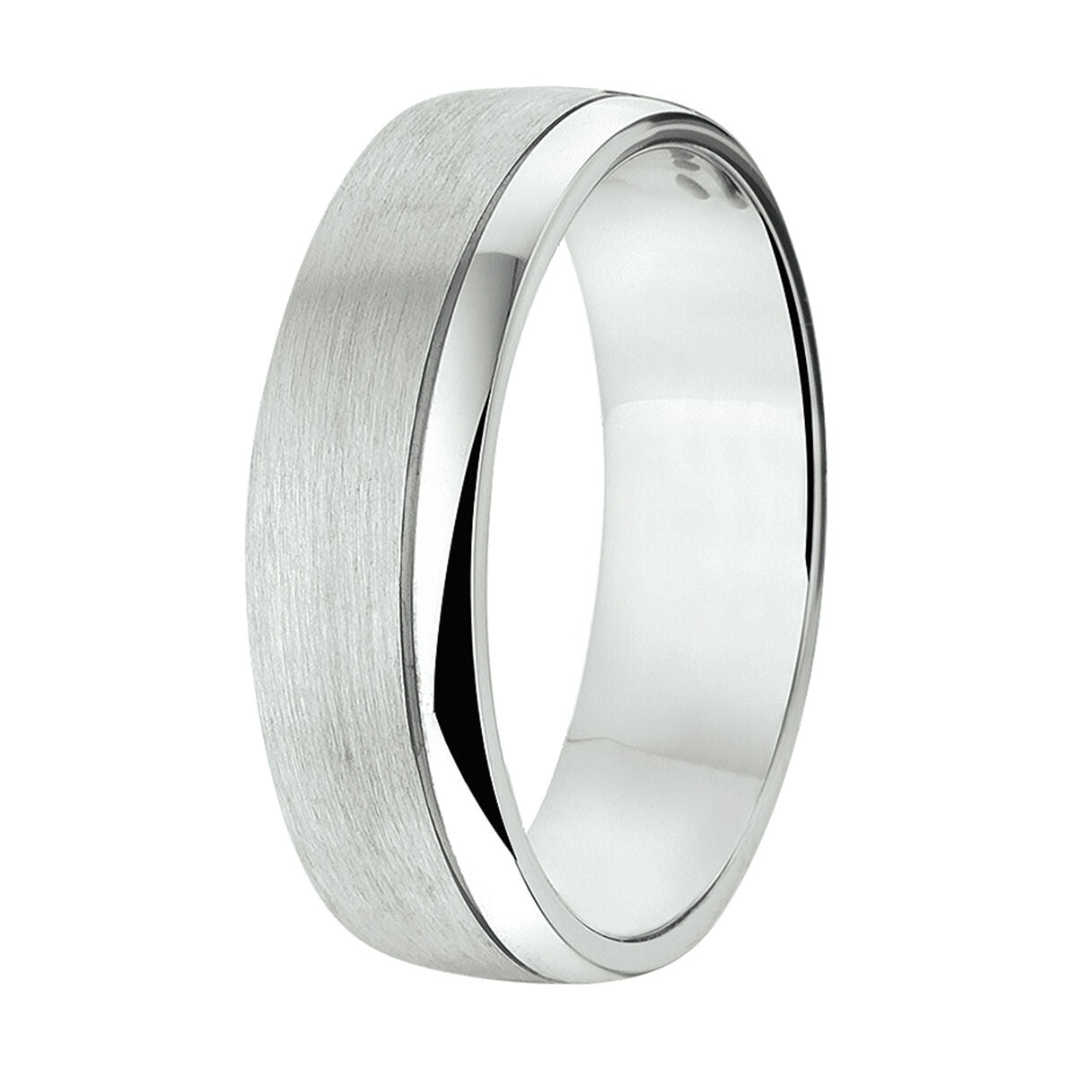 ring a206/a310/a312 - 6 mm - zonder steen zilver gerhodineerd