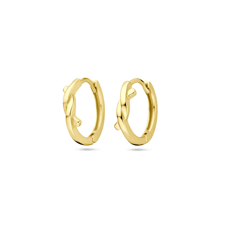 klapoorringen 12,5 mm 1 micron zilver verguld (geel)