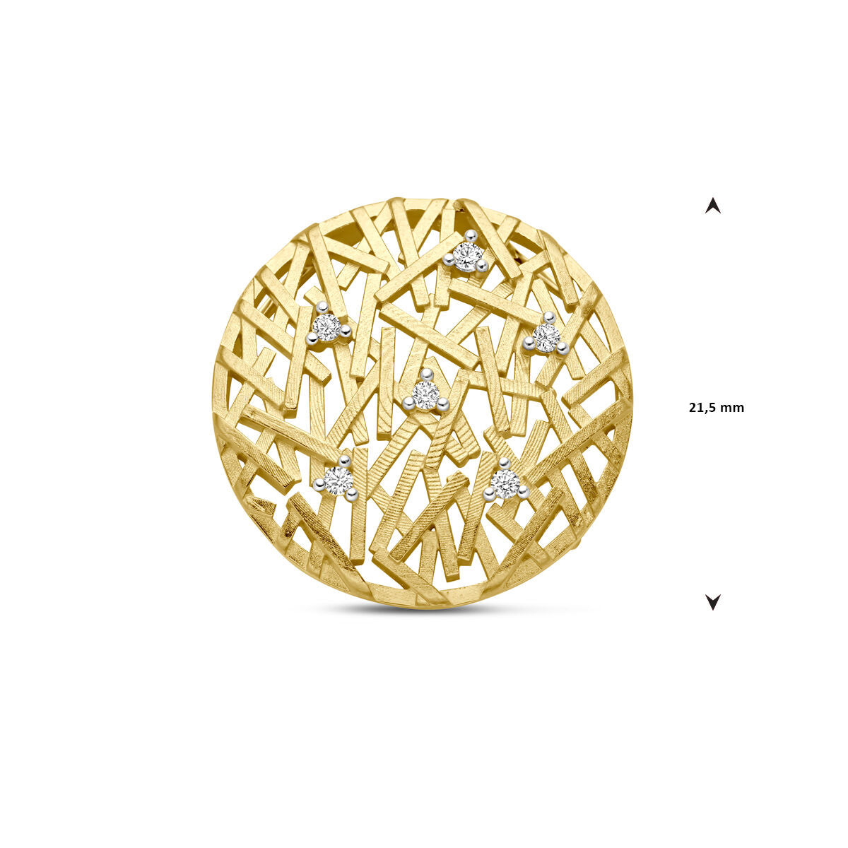 wisiorek diament 0.075ct h si 14K żółte złoto