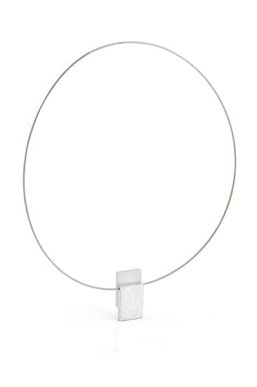 Collier Rechthoekje mat ijsmattering C215