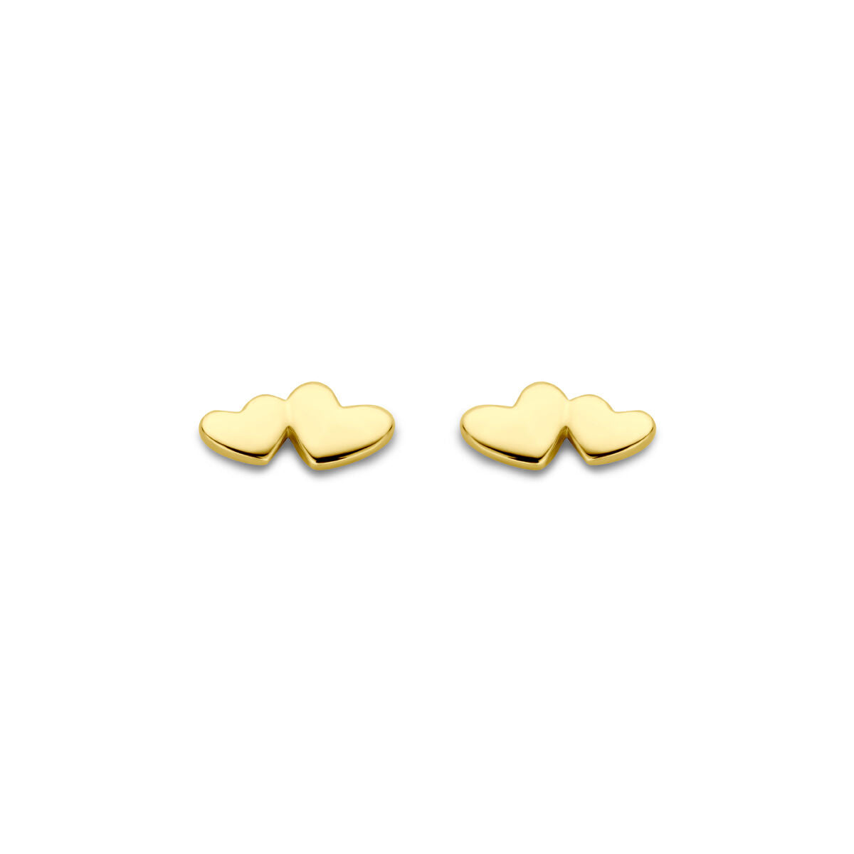 Kolczyki serca 3 mm z 14K złotego złota.