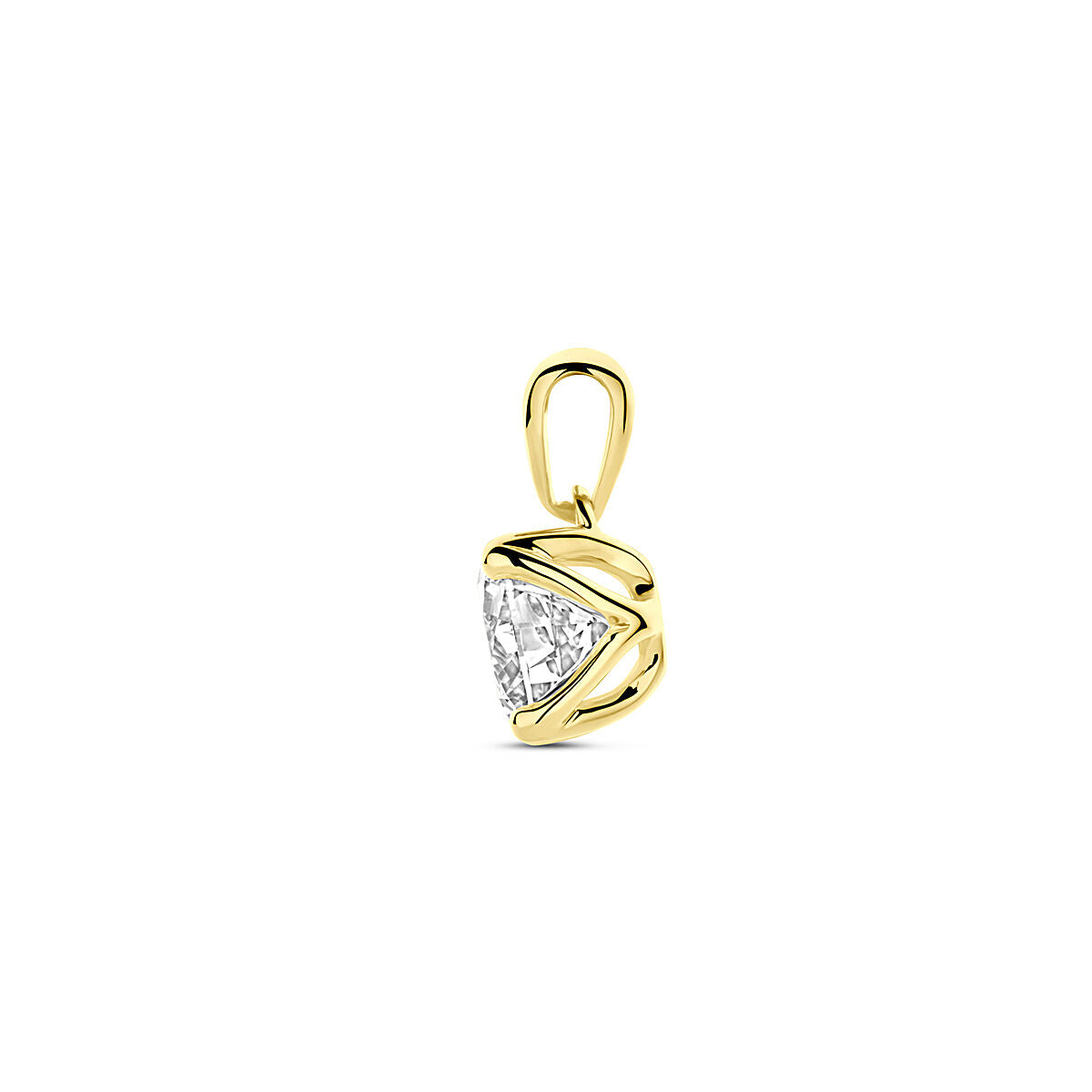 wisiorek diament lab grown 1.00ct h si 11 mm 14K żółte złoto