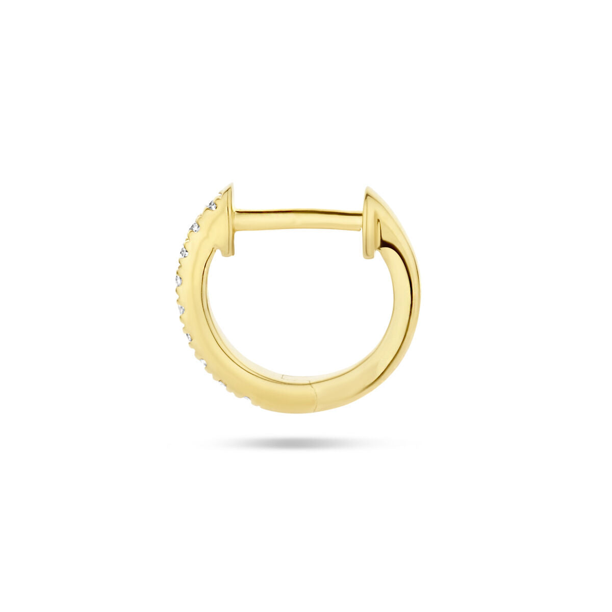 kolczyk klapowy diament 0,03 ct h si 9,5 mm sztuka 14K żółte złoto
