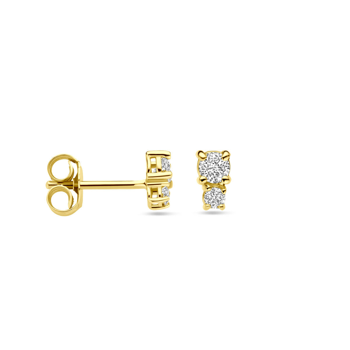 kolczyki wkrętki diament 0.26ct (2x 0.13ct) h si 5,5 mm 18K żółte złoto