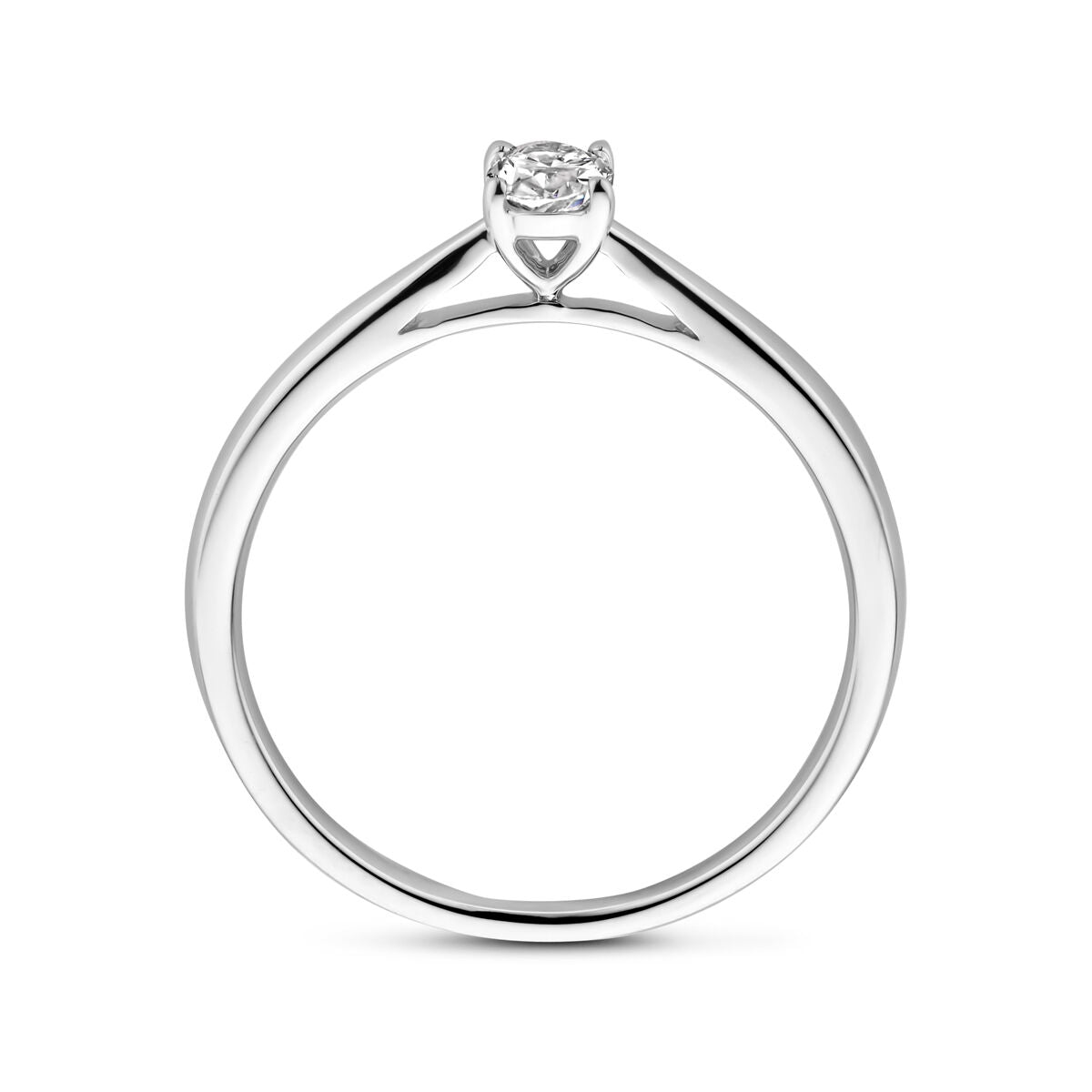 pierścionek z lab-grown diamentem 0.25ct h si 14K białe złoto
