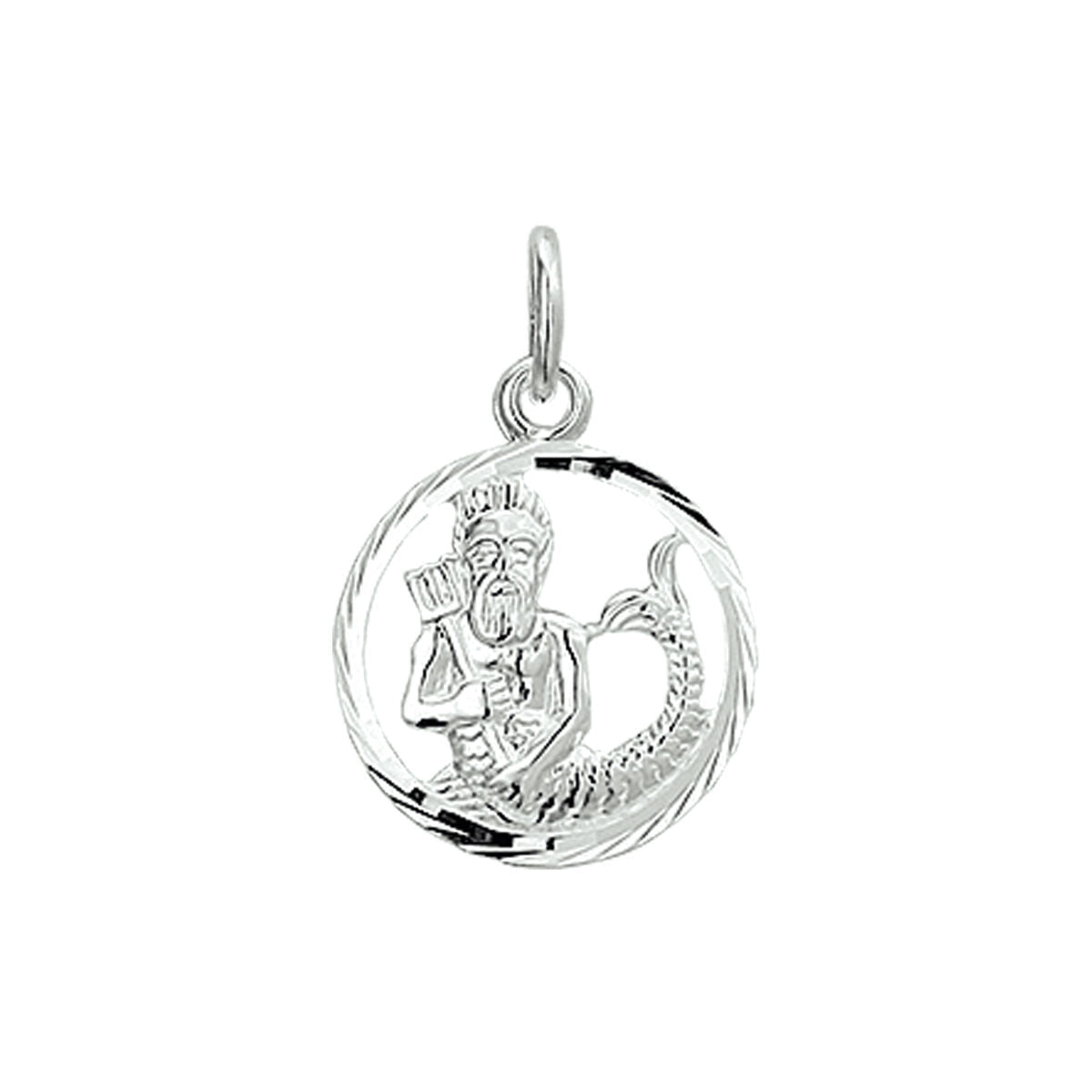 De Van der Kooij Collectie hanger sterrenbeeld gediamanteerd zilver wit is een unisex zilveren hanger met een sprankelende afwerking, voorzien van een elegant ontwerp en een handige lus voor bevestiging aan je favoriete ketting.