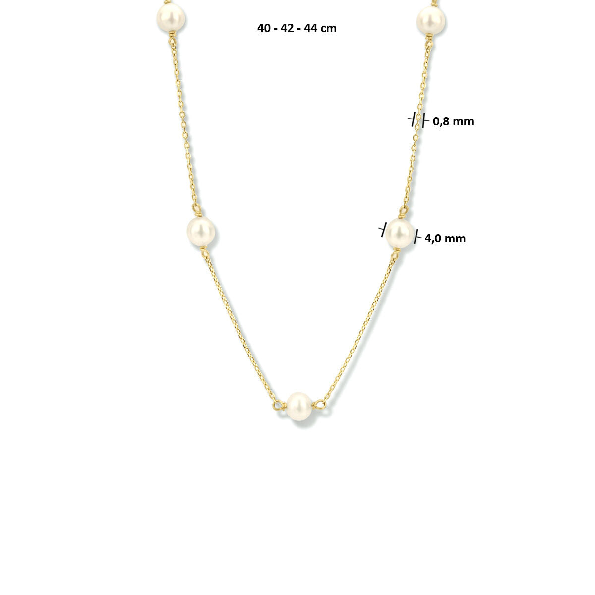 naszyjnik perła 40 - 42 - 44 cm 14K żółte złoto