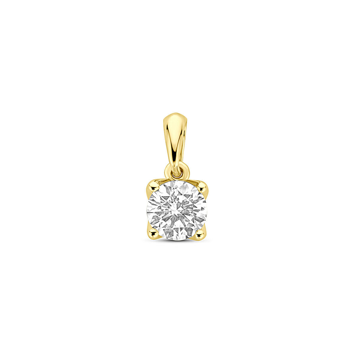 Wisiorek z lab-grown diamentem 0,50 ct, ośmiokątny, w złotej oprawie 14K.