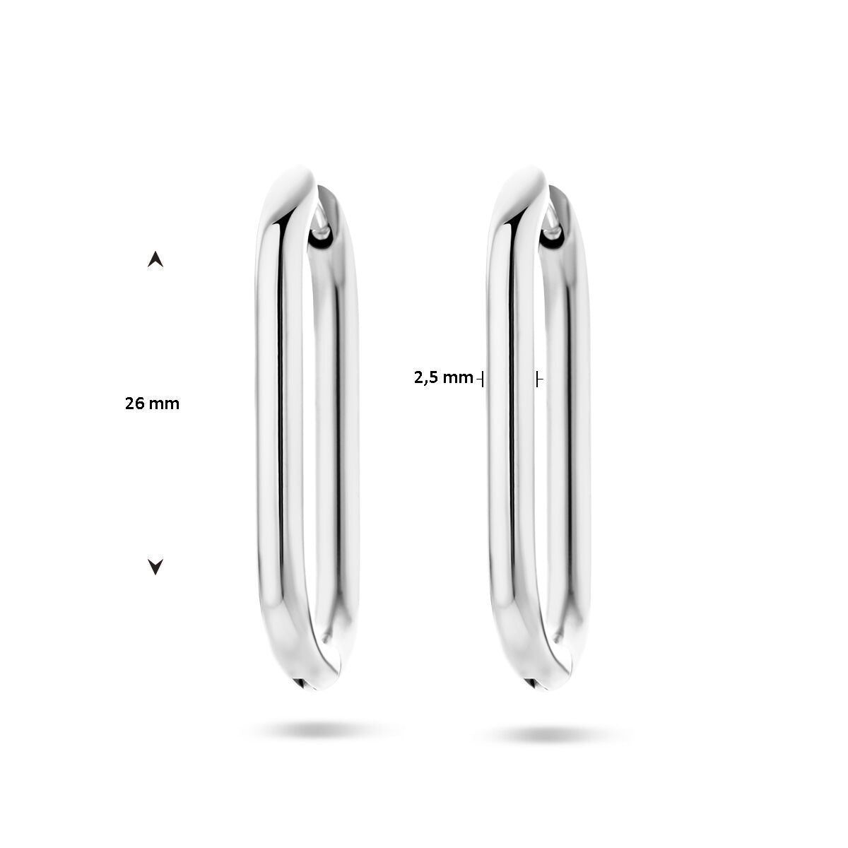 klapkolczyki paperclip stal nierdzewna
