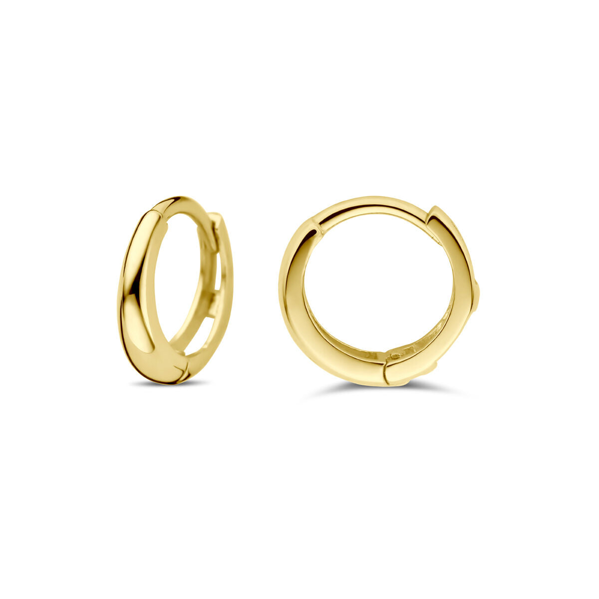 kolczyki koła 10 mm 14K żółte złoto