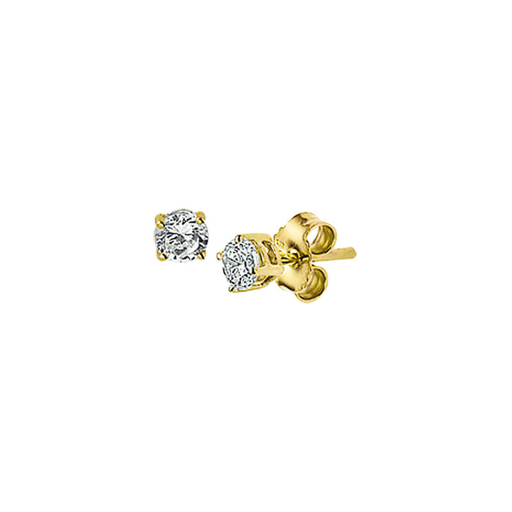 Kolczyki z cyrkonią w złotym 14K.