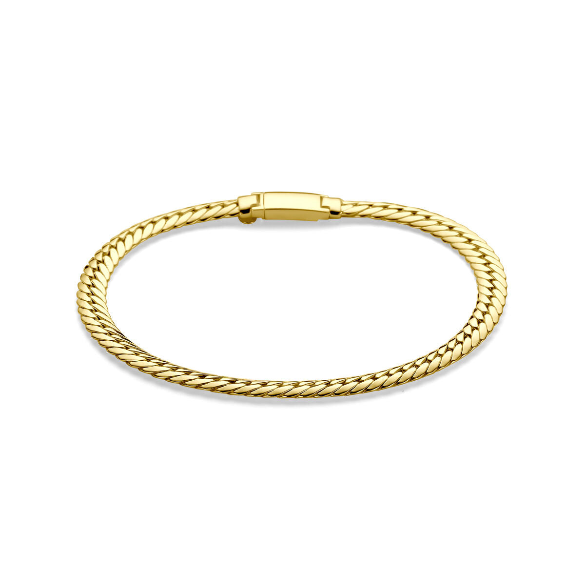 Bransoletka gourmette 5 mm, 19 cm, ze złotego 14K.