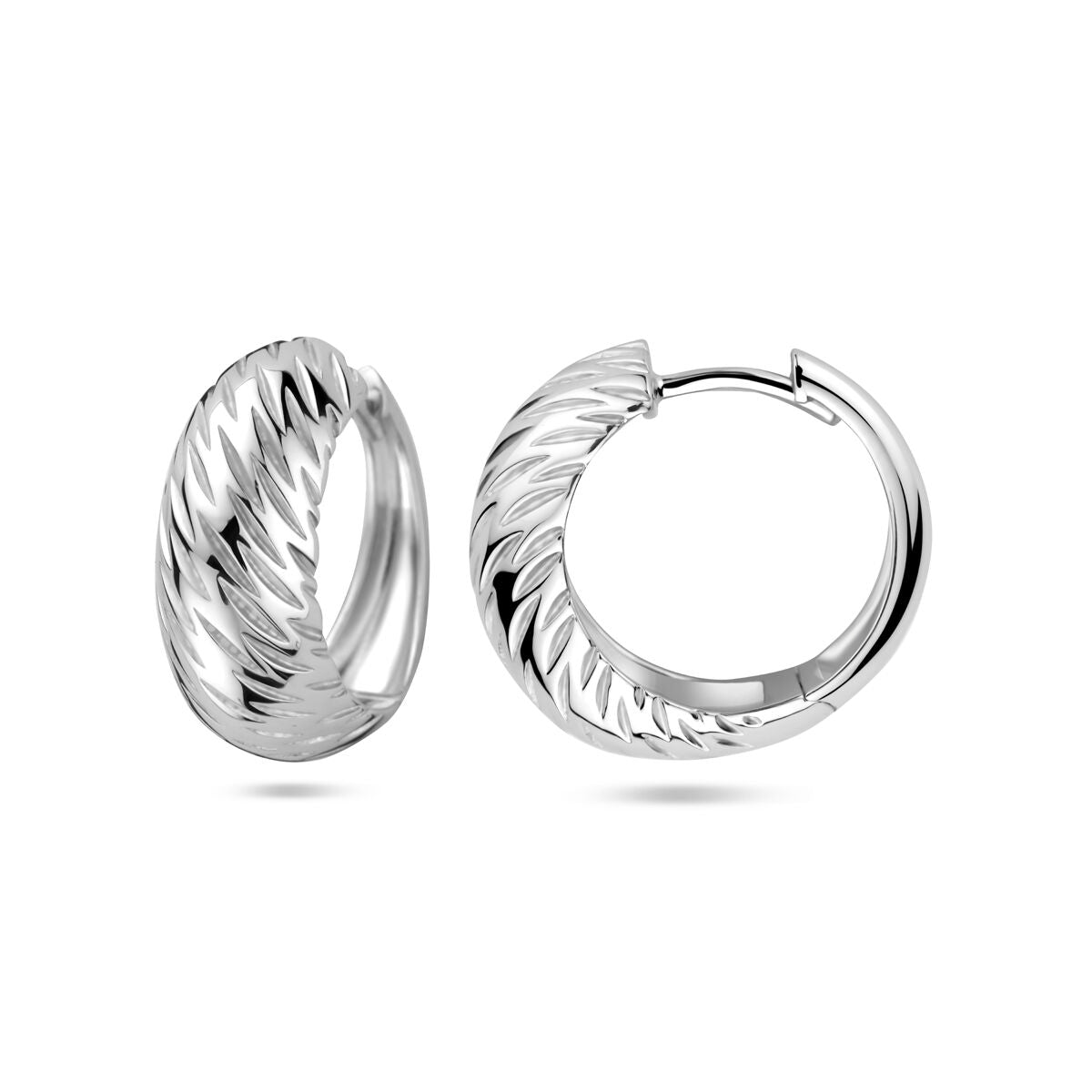 klapoświnki poli/mat 18 mm srebro rodowane