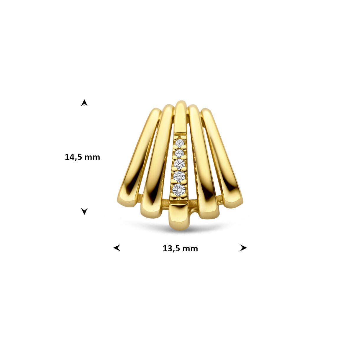 Złoty wisiorek z diamentem – 14k żółte złoto
