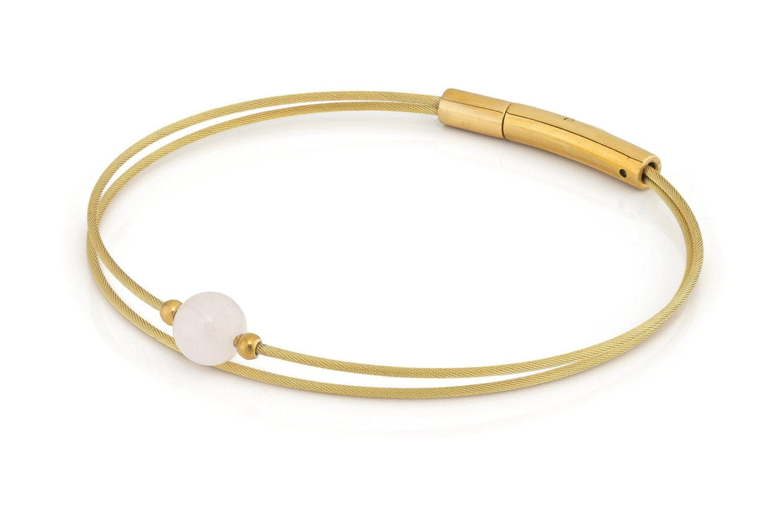 Thinking of You armband Rozenkwarts goudkleurig A711GG